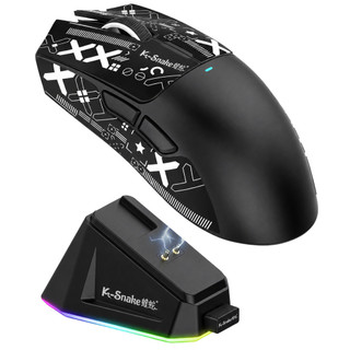 Mouse K-SNAKE X11 Sem Fio Bluetooth Três Modos 2.4G BT5.0 12000DPI Recarregável RGB PC Gaming Configuração De Mesa