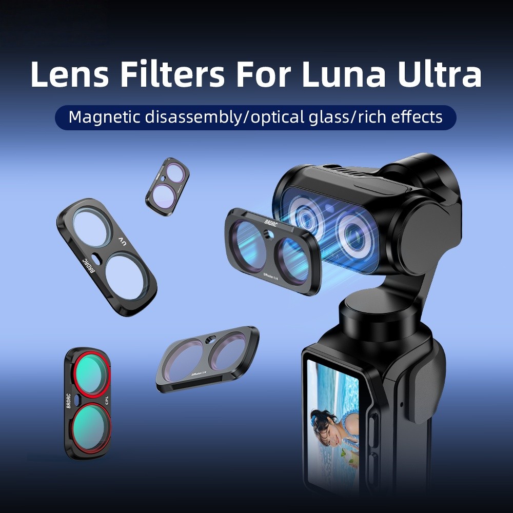 Filtro De Lente Protetora Para Câmera Insta360 Luna Ultra , UV/CPL/ND/Difusão 1/4/LPR , Liga De Alumínio , Melhora A Cor