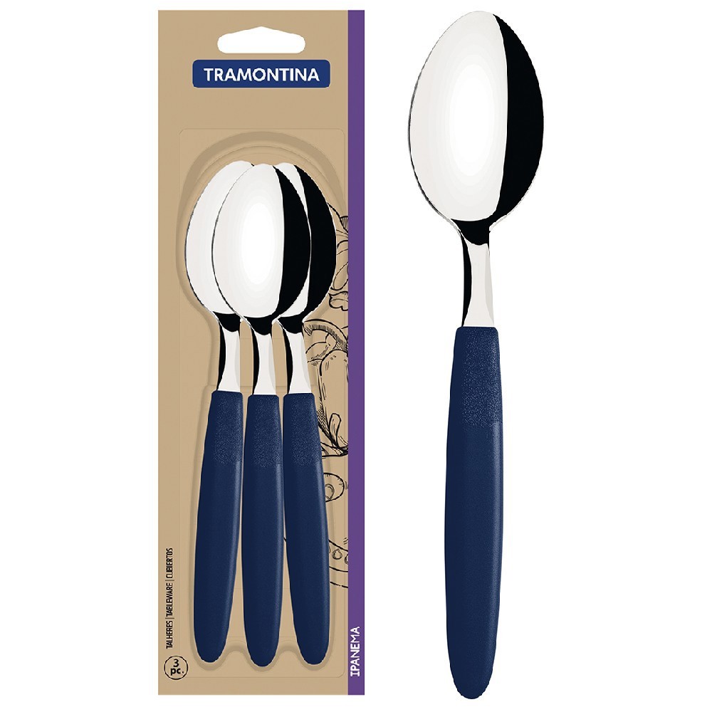 Jogo de Colheres de Mesa Ipanema Branco Com 3 Peças (23363/310) - Tramontina