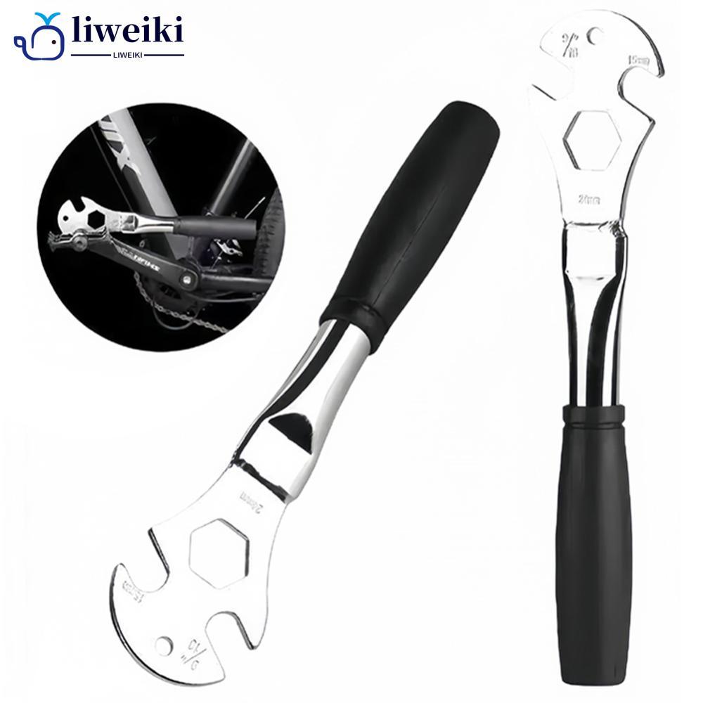LIWEIKI Multifuncional Chave De Remoção De Pedal De Bicicleta 15MM Mandíbula Padrão 24MM Hex Buraco Eixo Traseiro Diante