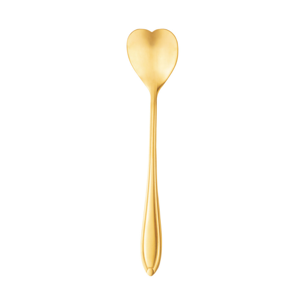 Conjunto De 4 Colheres De Chá De Aço Inox Dourado Heart Wolff - Original — imagem 2 de 2