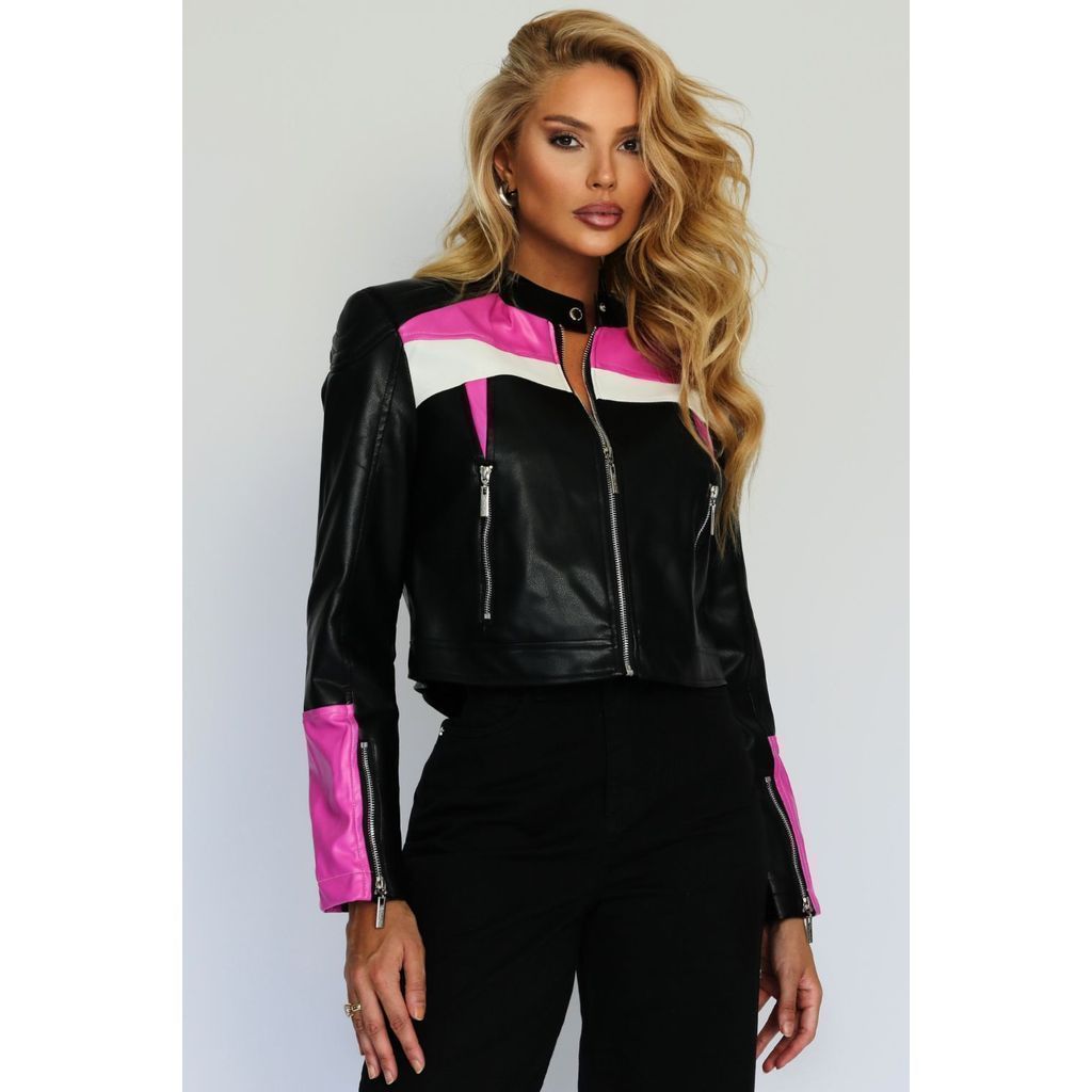 Jaqueta Cropped Feminina Pu Planet Girls Preto