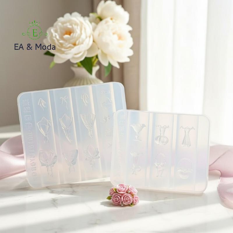 EA & Moda Buquê De Flores 3D Molde Para Arte Em Unhas Design De Silicone Entusiastas Criativos De DIY Casa .