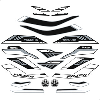 Adesivo Para Yamaha Fazer 250 FZ25 2024/25 Moto Preta Branca em Oferta na Shopee