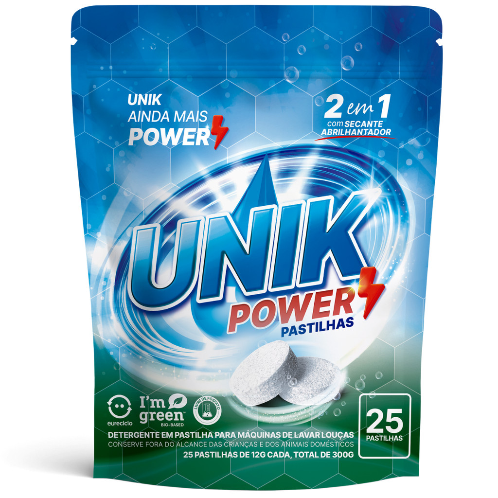 Imagem Detergente Pastilha Com Secante P/ Máquina Lava Louças Unik