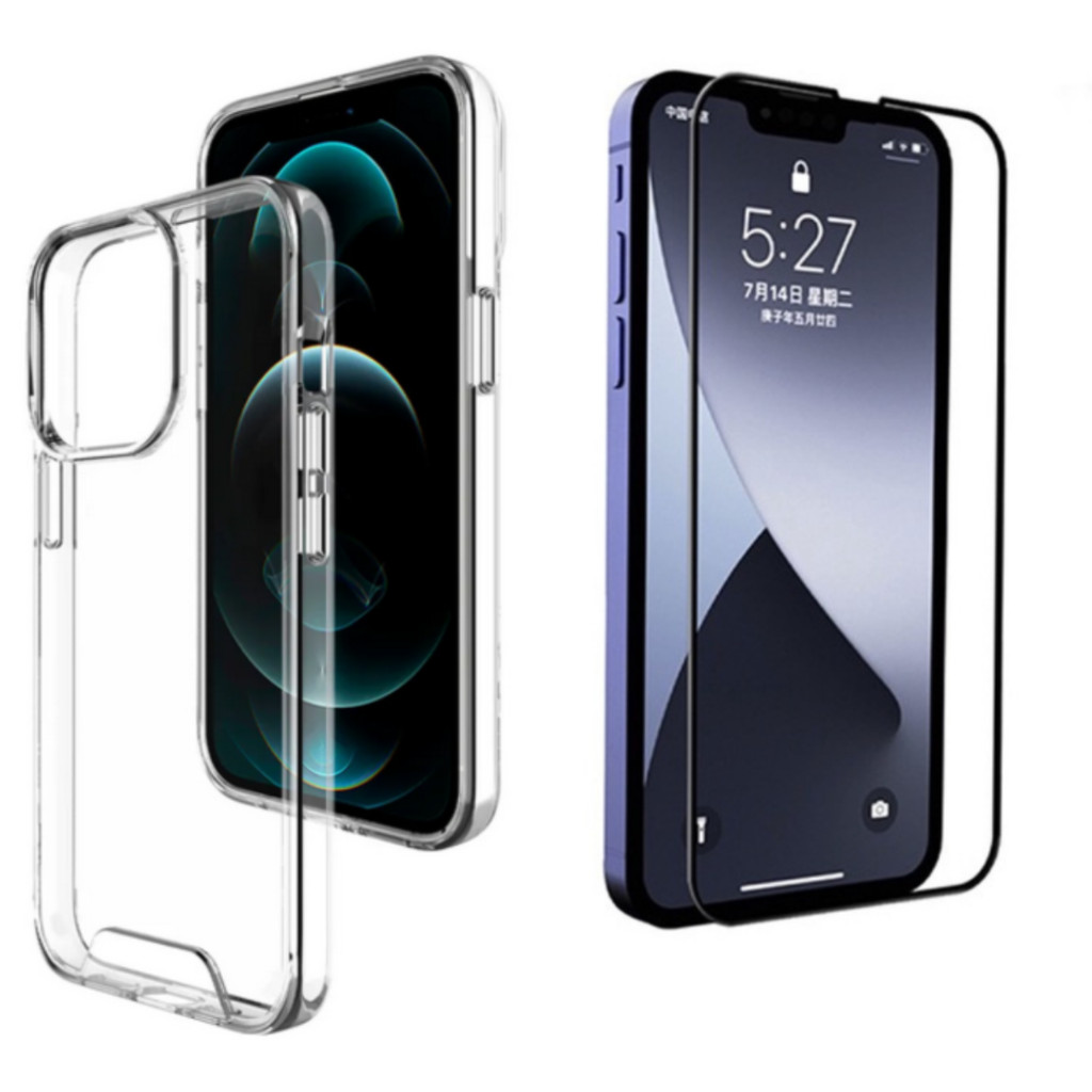 Capa Para iPhone 13 Pro Space Acrilica + Película 3D