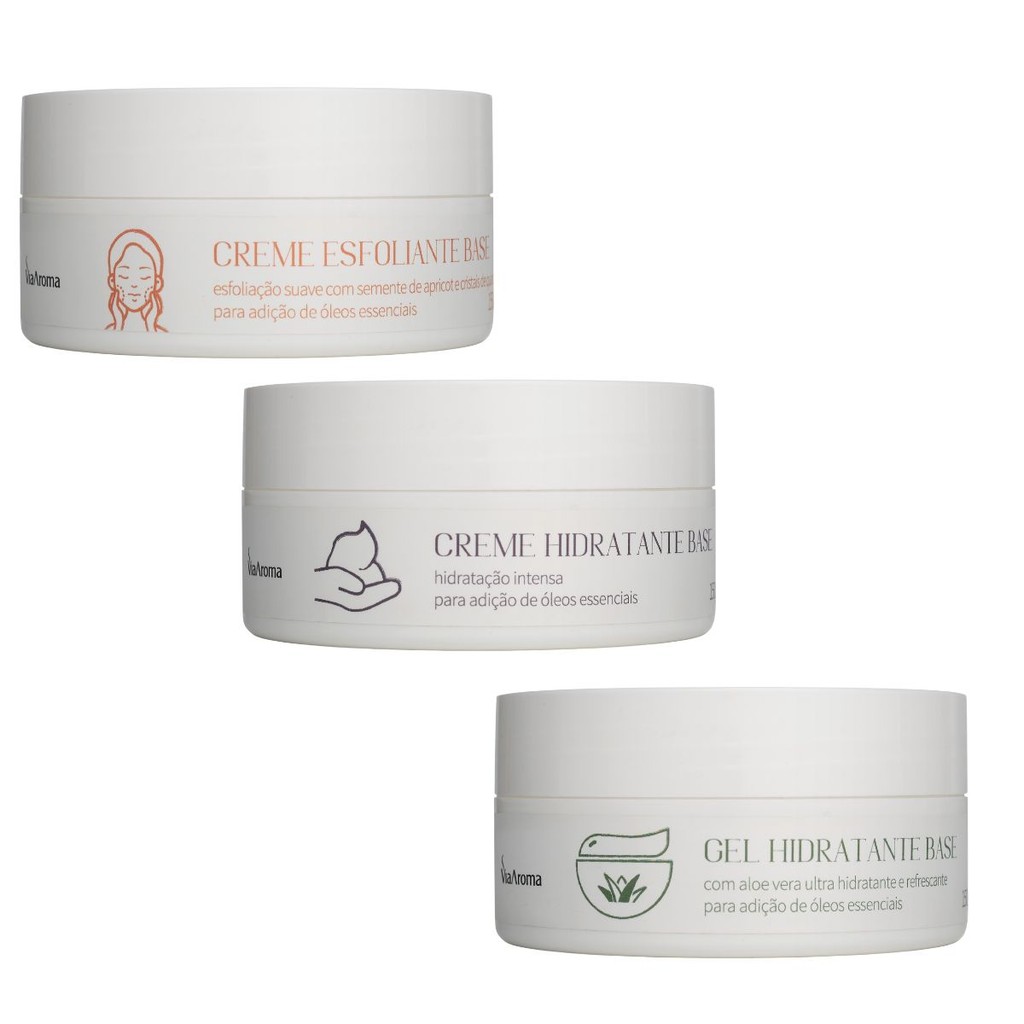 Hidratantes Linha Base Via Aroma - 150g em Oferta na Shopee