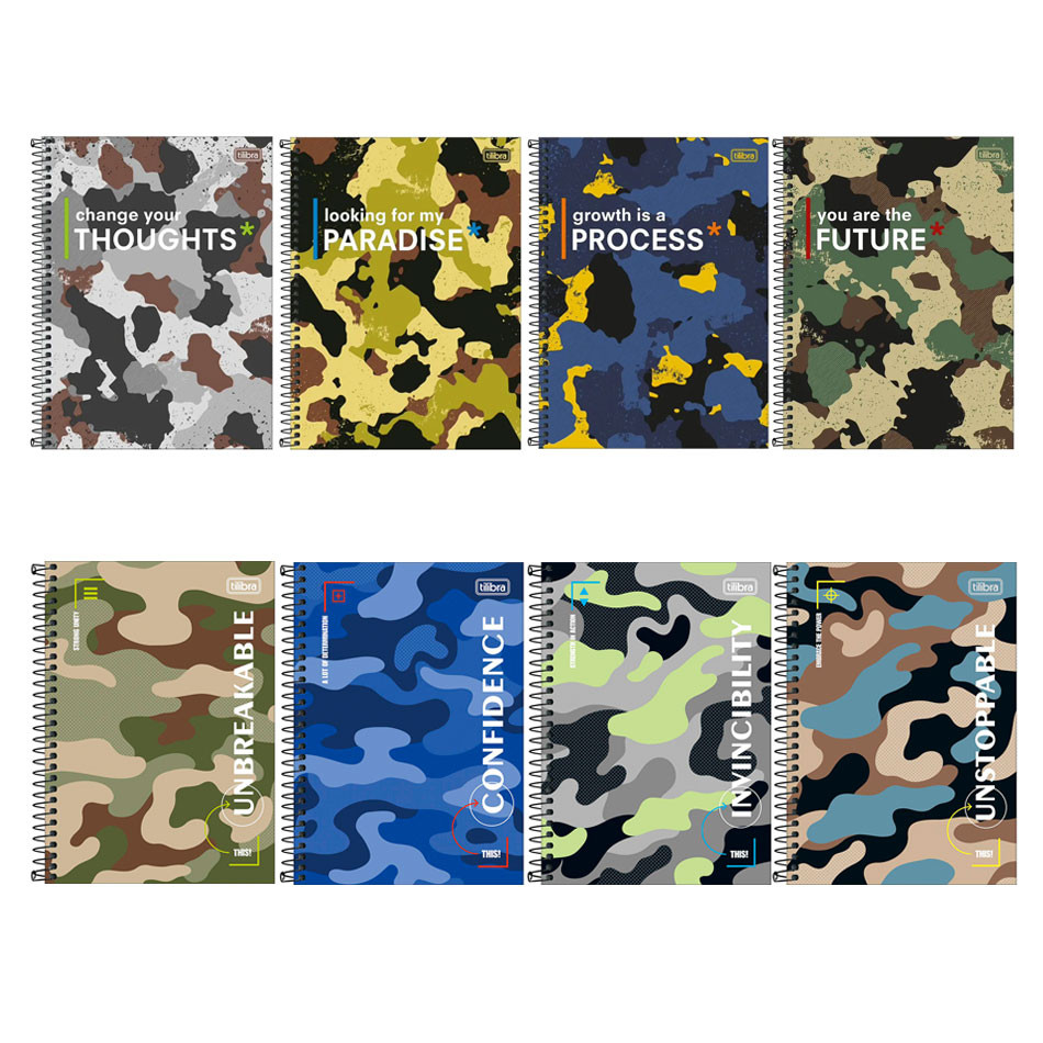 Caderno espiral capa dura 1/4 80 folhas Hide Tilibra