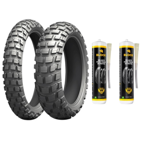 Par Pneu Tiger 800 Xr Dl 1000 V-Strom 110/80r19 + 150/70r17 Anakee Wild Michelin + Selantes