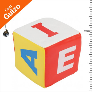 Brinquedo Dado Baby Com Sino Letras Educativo Infantil em Oferta na Shopee