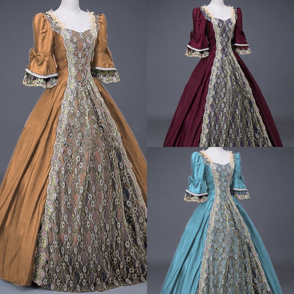 Vestido De Baile Medieval Para Mulheres Renascentista Vitoriano Champanhe Masquerade Traje Rainha Vestidos Luxo Dourado