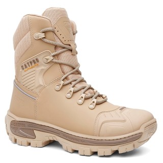 Bota Coturno Masculino Com C.A Cano Alto Couro Emborrachado Original CatPro Solado Microexpandido