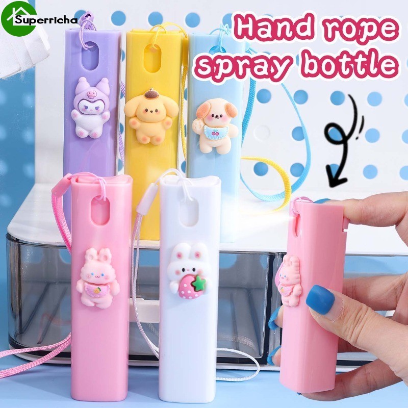 Frasco De Spray Bonito De Desenho Animado De 1/3/5 Unidades-Mini Sub-Garrafa De Cordão Portátil-Recipiente Recarregável