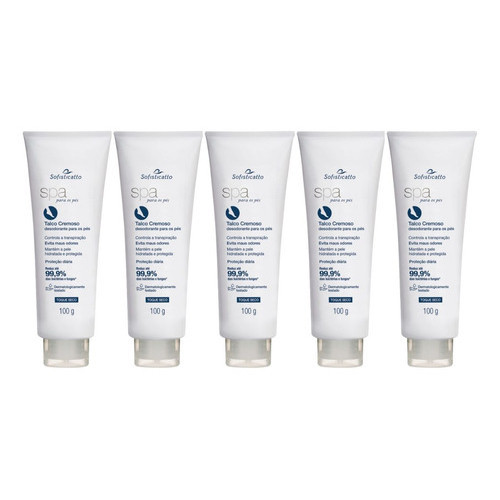 Kit 5 Creme Desodorante Evita Mau Odor Chule Hidrata O Pé
