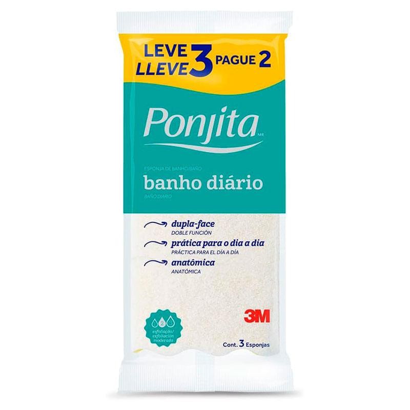 Esponja de Banho 3M Ponjita 3 Unidades em Oferta na Shopee