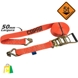 Cinta Catraca Amarração 5 Toneladas 9 Metros 50mm Reforçada Gancho Aço em Oferta na Shopee
