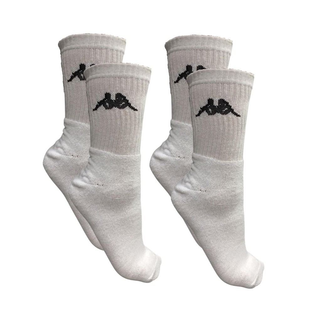 KIT 2 PARES MEIA ESPORTIVA KAPPA CANO LONGO ATOALHADA - TAM 39-44
