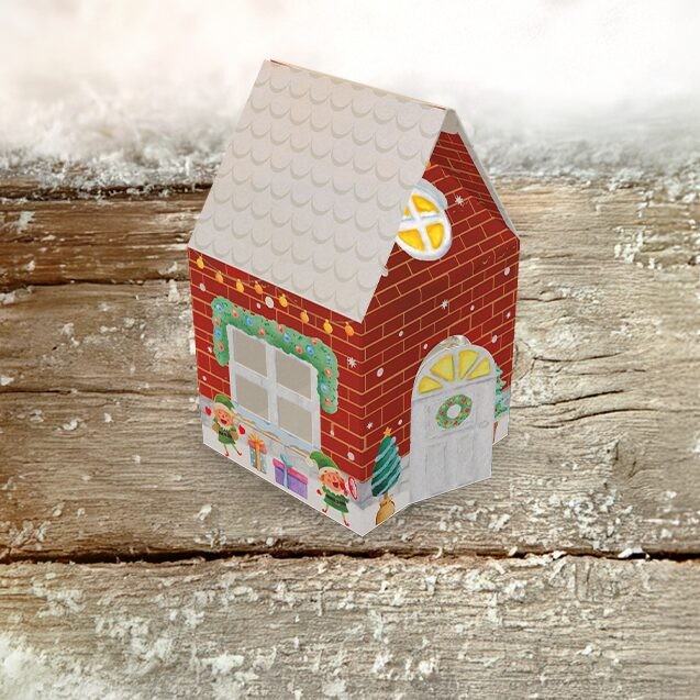 20 CAIXA CASINHA MINI PANETONE 250G 10X10X17 5604 (NATAL 2025 IDEIA) (CHOCO)