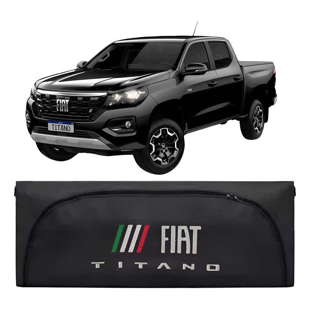 Bolsa Impermeável Premium 380 Litros Bordada Caçamba Nova Fiat Titano 2025/26