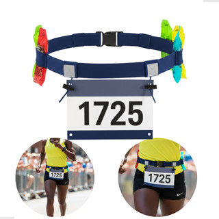 Cinto Porta Número de Corrida Elástico Azul com Porta Gel para Maratona e Treino Unissex em Oferta na Shopee