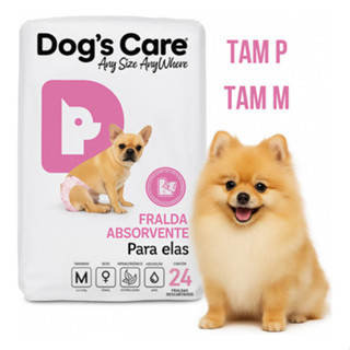 Fralda Higiênica Cachorro Fêmea 24 Un Descartável P M G Para Cio Passeios Viagens Dogs Care Cães Pet em Oferta na Shopee