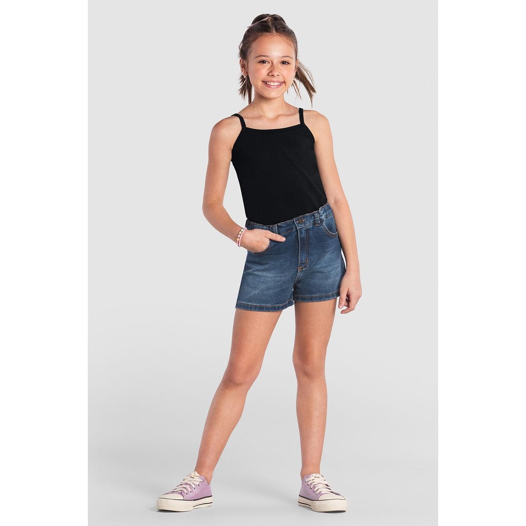 Shorts infantil menina em jeans Brandili