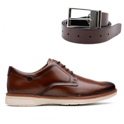 Compre 1 Sapato Pegada Masculino e Ganhe 1 Cinto Dupla Face