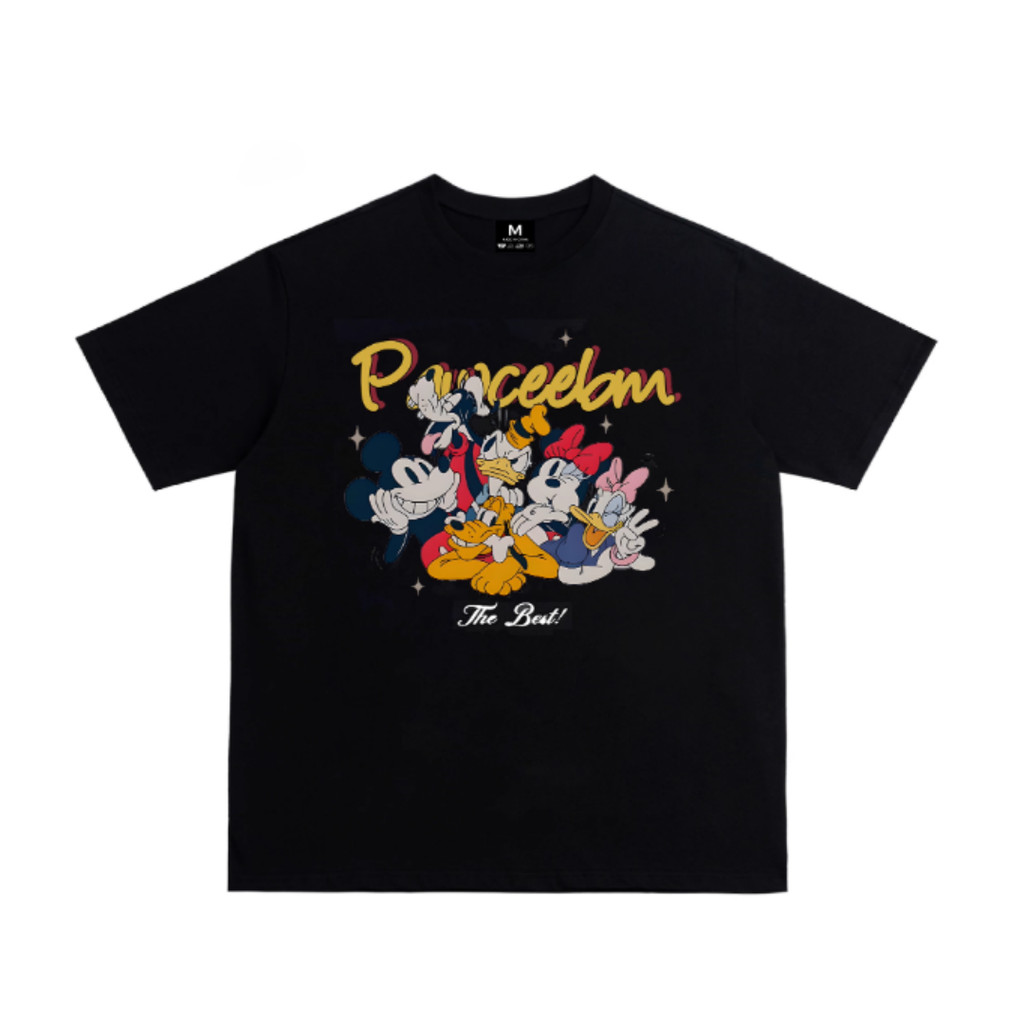 Camiseta Unissex Oversized Plus Size Feminina Masculina Plus Size De , Com Estampa Personagens Disney Clássicos E Letras