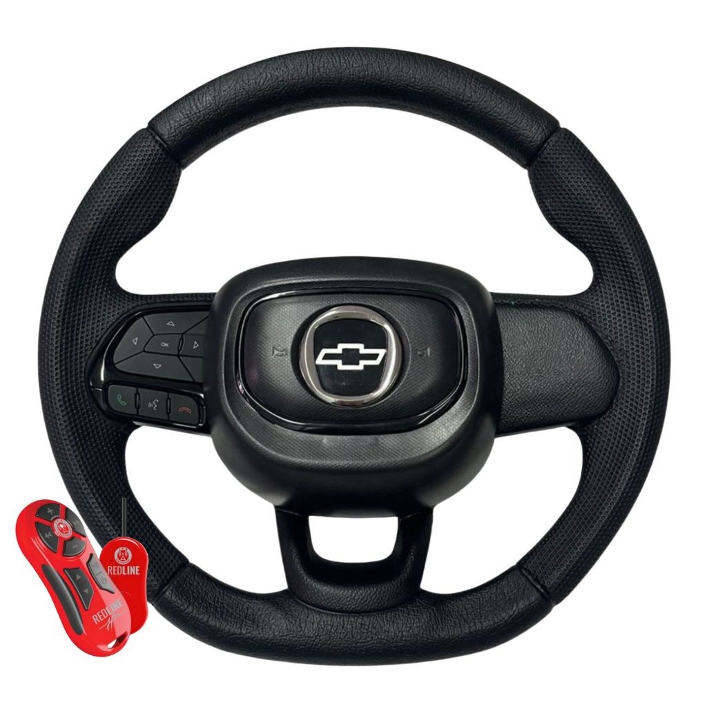 VOLANTE ESPORTIVO PULSE COM COMANDO DE SOM CENTRAL REDLINE CELTA PRISMA CORSA OMEGA VECTRA ASTRA BLAZER CHEVY IPANEMA