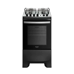 Fogão 4 Bocas Dako Supreme Mesa de Inox e Timer Bivolt - Preto