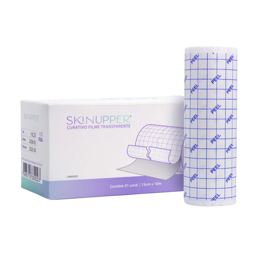 CURATIVO FILME TRANSPARENTE EM ROLO - 15CM x 10M - MARCA SKINUPPER em Oferta na Shopee