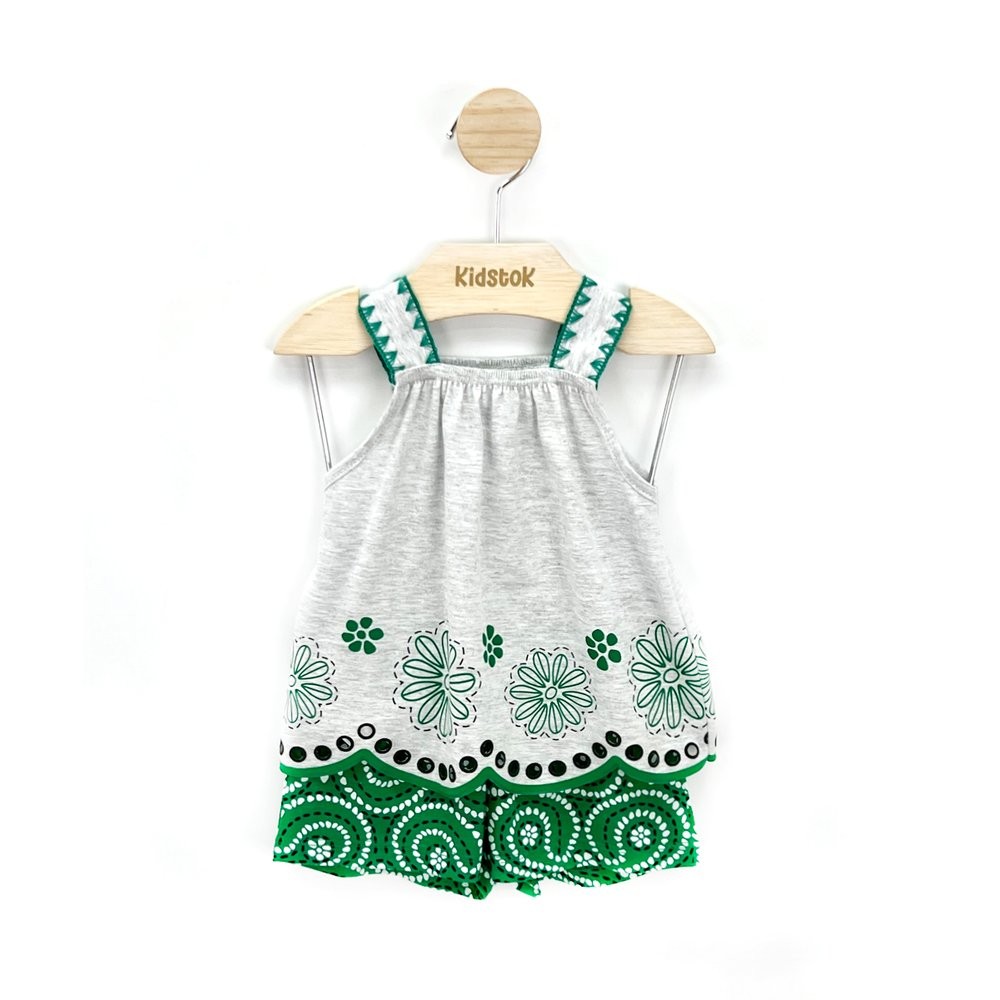 Conjunto Menina Blusa e Short Flores - Nanai em Oferta na Shopee