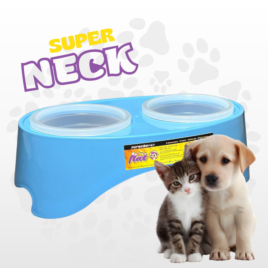 Bebedouro E Comedouro Para Cães E Gatos Duplo Elevado - Comedor em Oferta na Shopee
