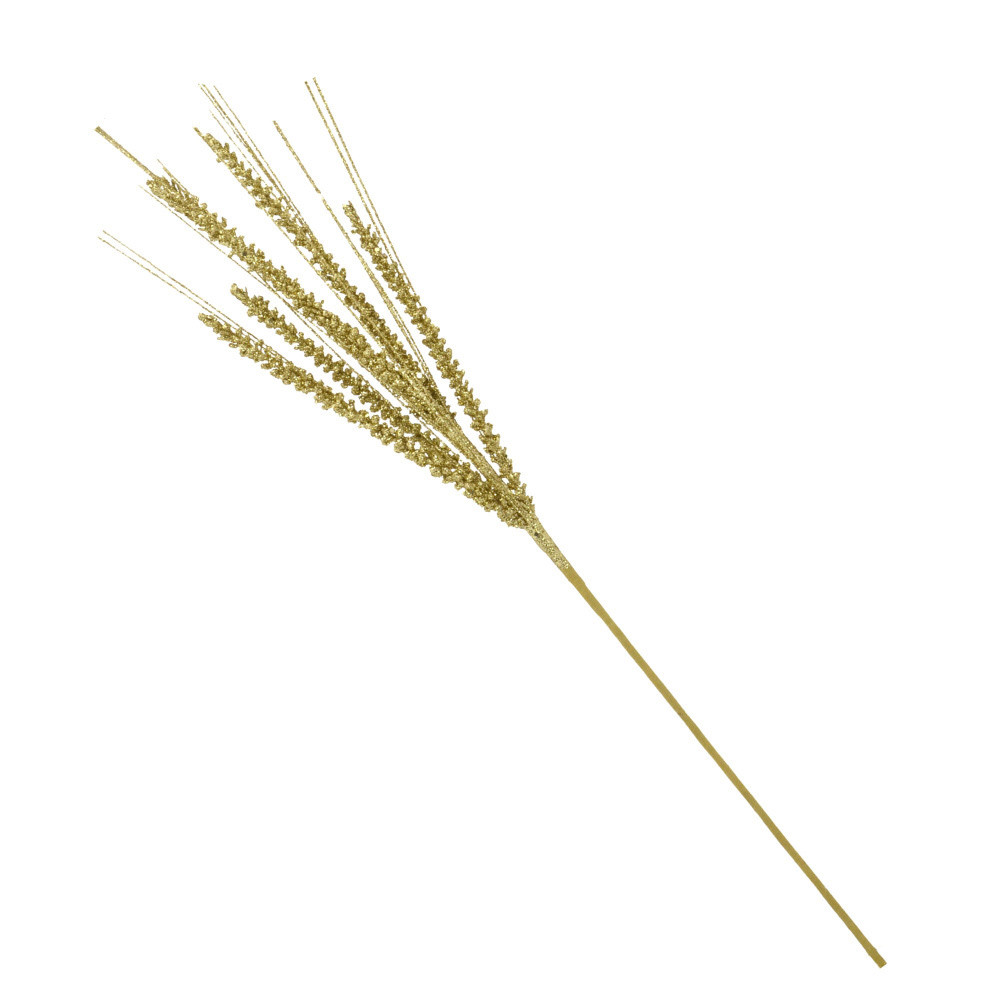 Galho Natalino Espiga Glitter Dourado 71cm Espressione