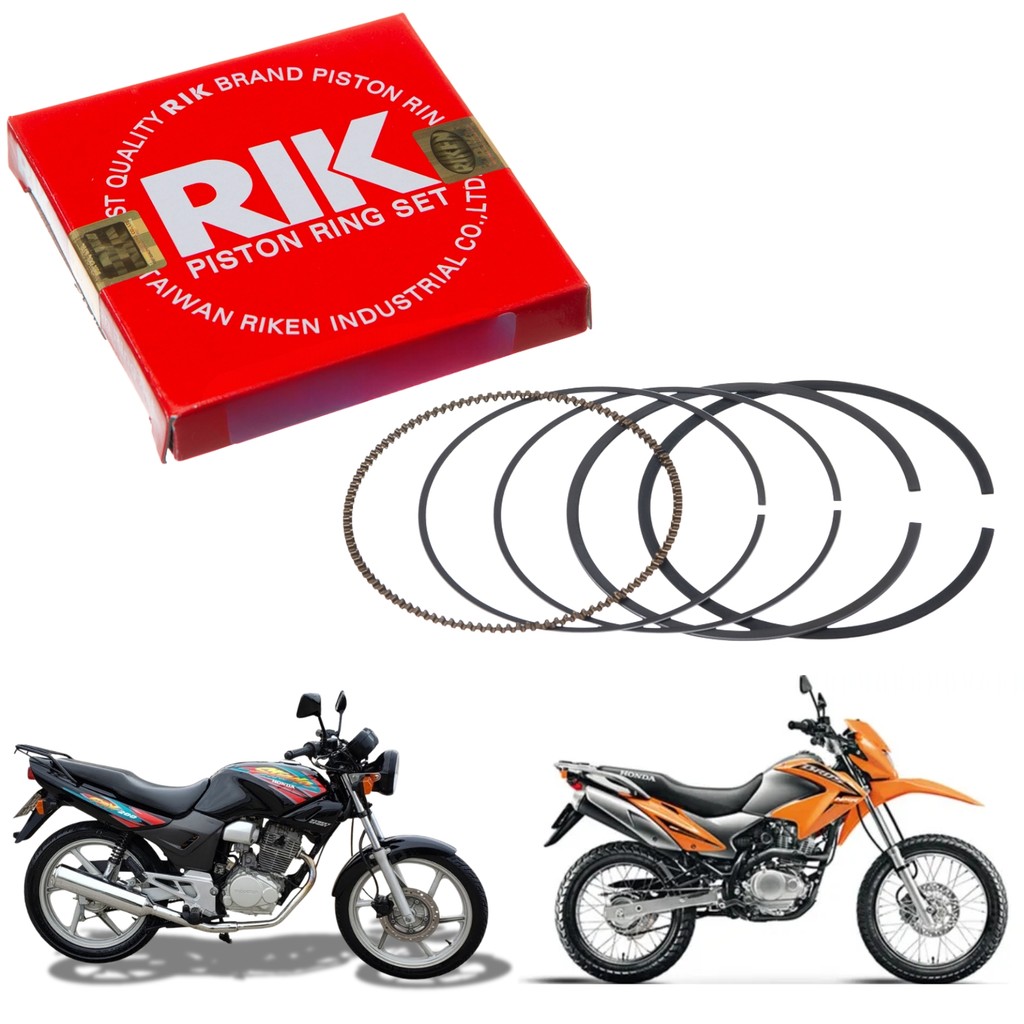 JOGO ANEIS PISTÃO 2.00 RIK HONDA CBX 200 NX 200 BROS 150 OHC