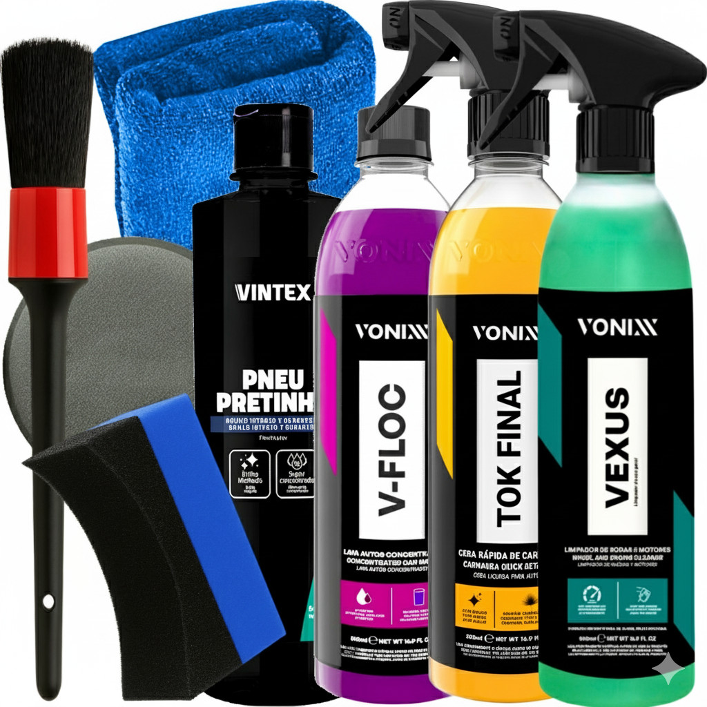 KIT SHAMPOO V-FLOC CERA TOK FINAL VEXUS VONIXX PRETINHO VINTEX