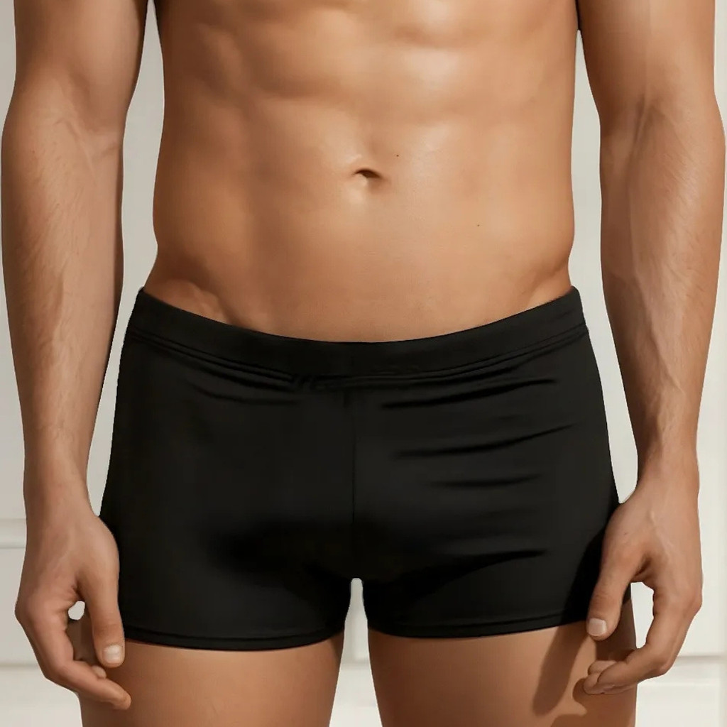 Sunga Boxer Shorts Masculinas Lisas Com Forro