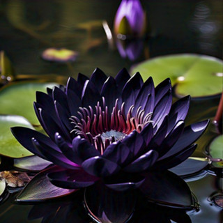 ENVIO SUPER RÁPIDO 10 Sementes de Flor de Lótus Noturna (Nelumbo obsidiana) Com Manual de Plantio em Oferta na Shopee