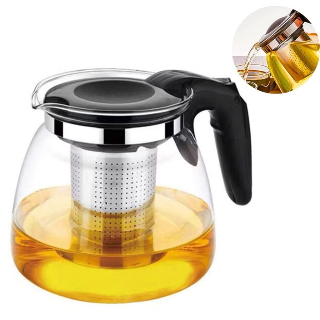 Chaleira Com Infusor De Vidro 950ml Para Chá Bule/Café não vai diretamente ao fogo