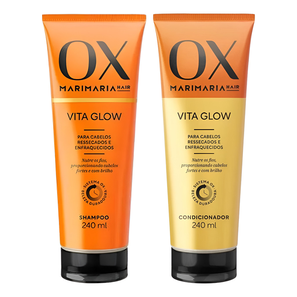 Shampoo + Condicionador Mari Maria Hair Ox Vita Glow Tratamento Capilar 240ml