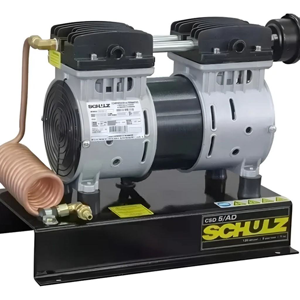 Compressor De Ar Schulz Csd 5 Ad 29l 1hp Isento De Oleo 220v Cor:Prateado/Preto