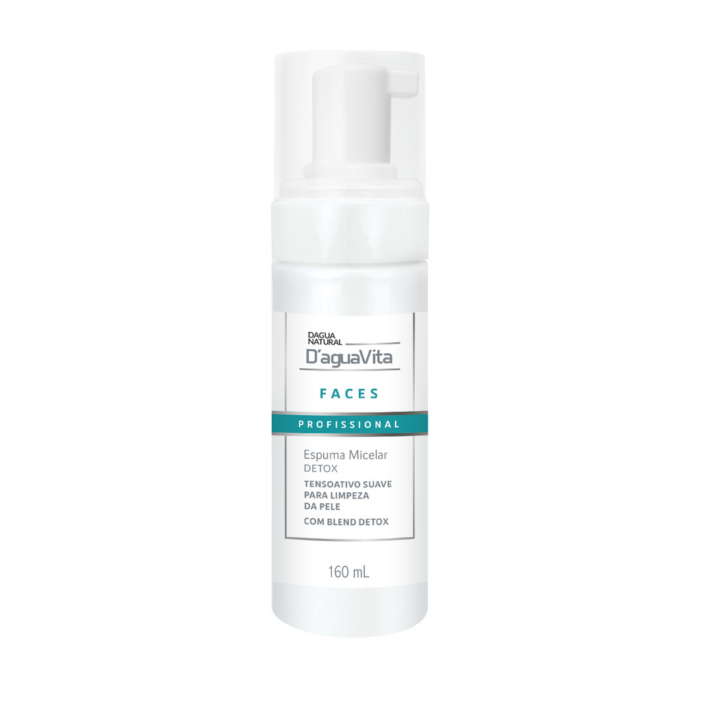 Espuma Micelar Detox Facial 160ml Dagua Natural – Limpeza Suave e Revitalizante
