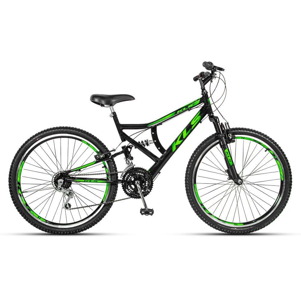 Bike Aro 26 Kls Full Suspension Gold Freio V-Brake Mtb 21V