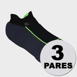 Kit Meia Lupo Fitness Preta 3 Pares