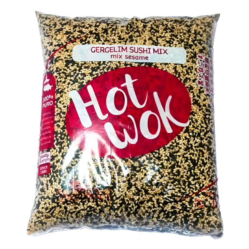 Gergelim MIX Branco/Preto Tostado Extra Sabor Hot Wok 1kg em Oferta na Shopee