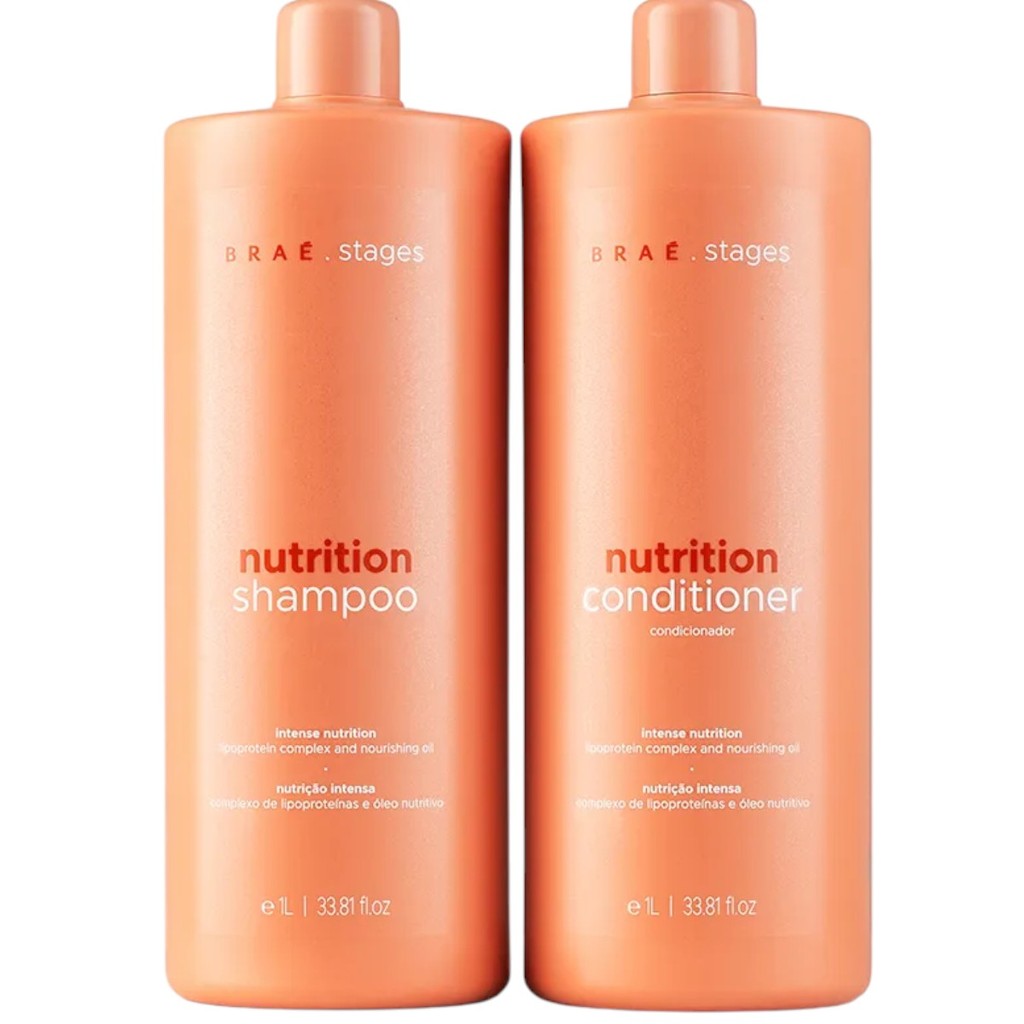 Kit Braé Stages Nutrition Shampoo e Condicionador 2x1000ML