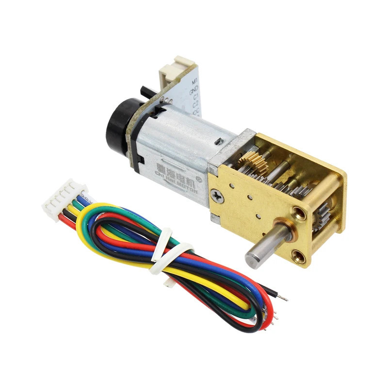 GW12-N20 Codificador ABHL DC 3V6V12V Micro Motor De Engrenagem De Baixa Velocidade Mini Redutor Elétrico Sem-Fim H