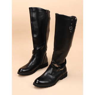 Botas masculinas altas acima do joelho botas de couro longas botas Martin masculinas botas de Cowboy botas de equitação 