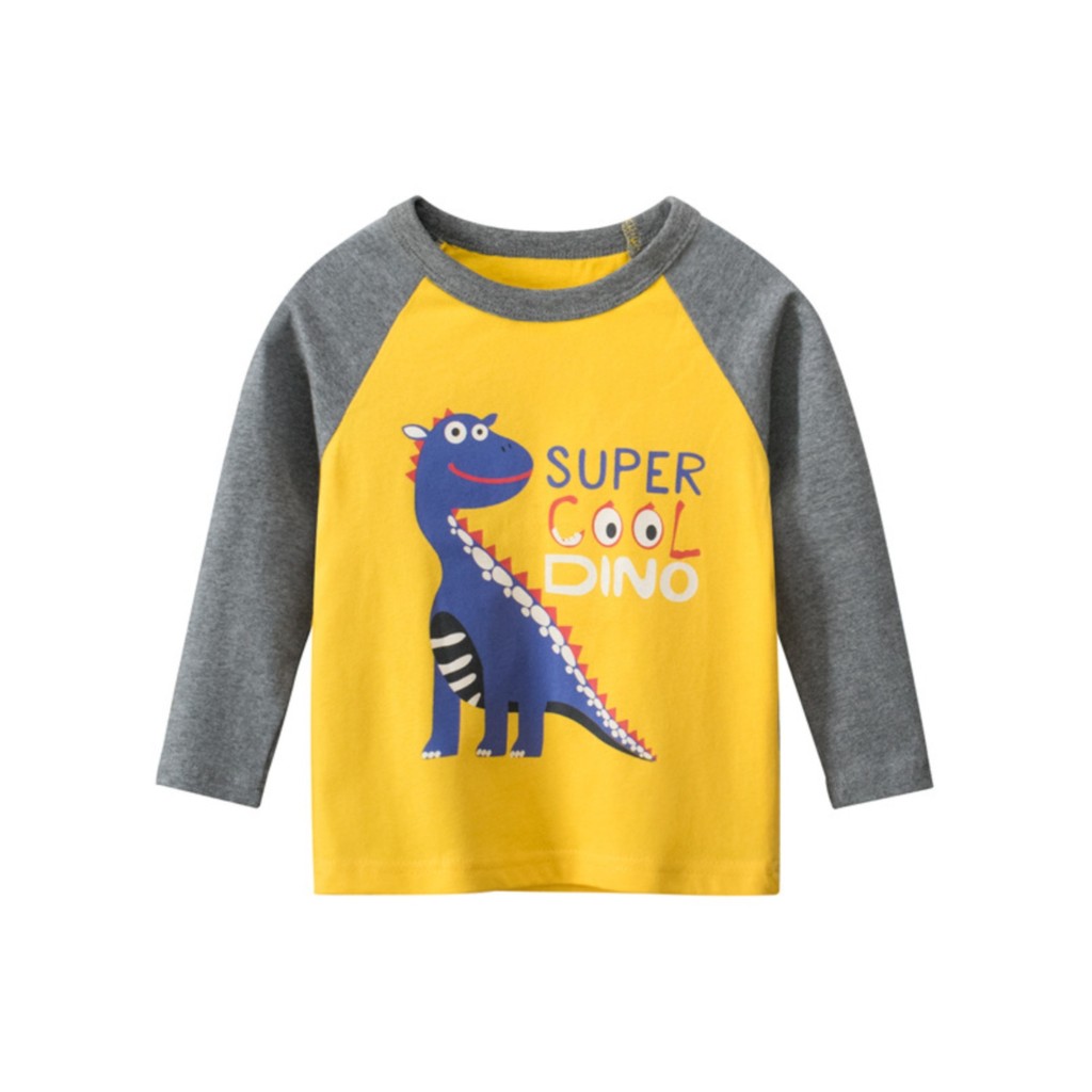 27 crianças meninos marca primavera outono roupas infantis versão coreana camisa de fundo crianças camiseta de manga com