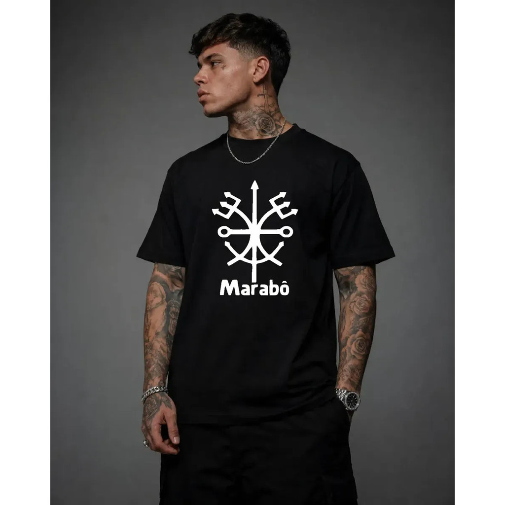 Camiseta Religião Umbanda Ponto Exu Marabo